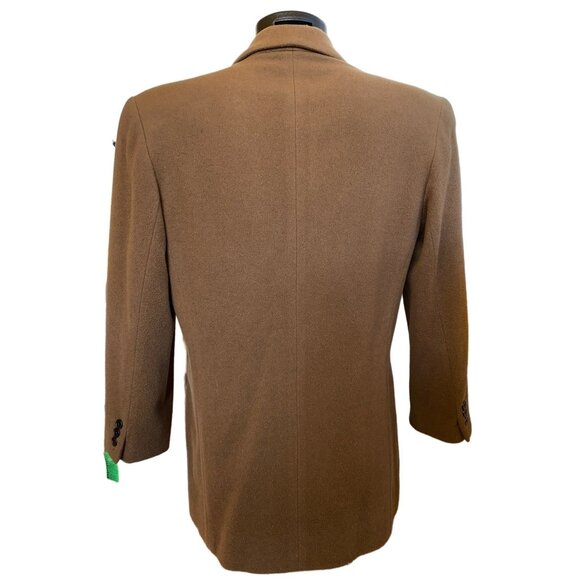 Anne Pinkerton Womens Medium Brown Wool Cashmere Blazer Jacket With Satin Lining - Picture 2 of 9